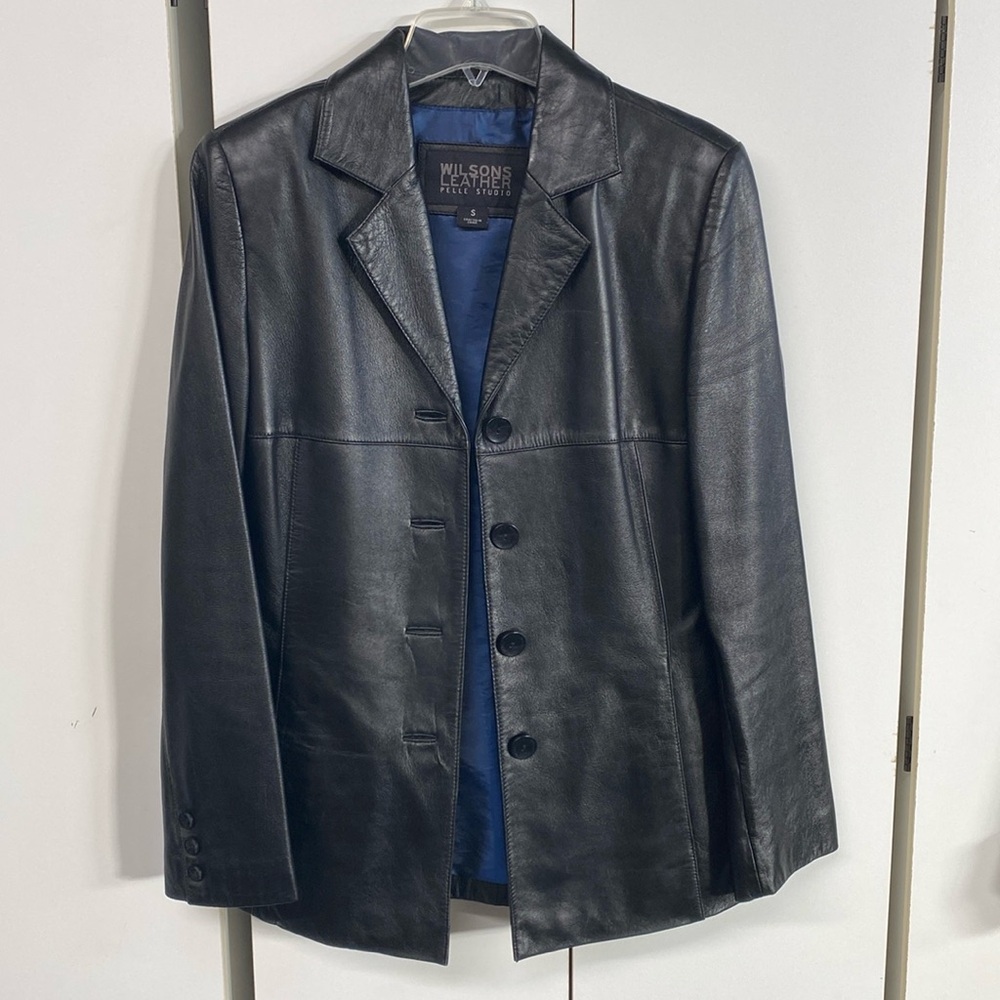 Wilsons leather pelle studio black leather jacket